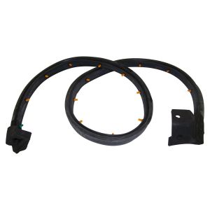 Crown Automotive Rubber Black Door Weatherstrip Front-Left For 1997-2006 TJ Wrangler w/Half Steel Doors 5017011AB