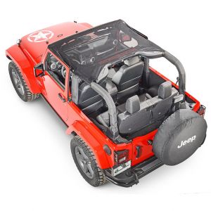 Vertically Driven Products KoolBreez Brief Top In Black Mesh For 2007-09 Jeep Wrangler JK 2 Door Models 50710