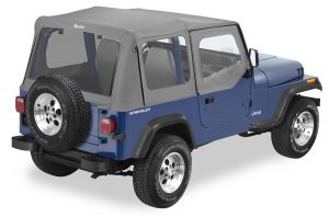 BESTOP Replace-A-Top With Door Skins & Clear Rear Windows In Grey Denim For 1988-95 Jeep Wrangler YJ Models 5112009