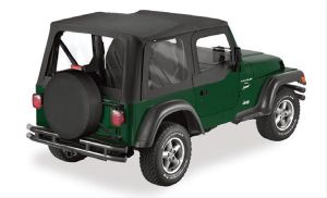 Pavement Ends Replay Replacement Top In Black Denim With Half Doors For 1997-02 Jeep Wrangler TJ 51131-15