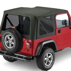 Pavement Ends Replay Replacement Top In Black Diamond With Tinted Windows For 1997-06 Jeep Wrangler TJ With Full Doors 51148-35