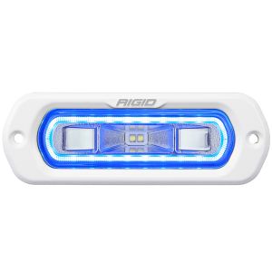 RIGID Industries SR-L Series Marine Spreader Pod 2 Wire Flush Mount White W/Blue Halo 51201