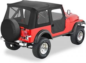 BESTOP Supertop Classic With 2-Piece Doors & With Clear Windows In Black Denim For 1976-83 Jeep CJ5 5159715
