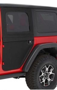 Bestop Full Two-Piece Soft Rear Doors For 2018+ Jeep Gladiator JT & Wrangler JL Unlimited 4 Door Models (Black Twill) 51751-17