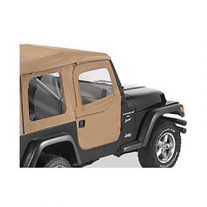 BESTOP 2-Piece Soft Doors In Spice Denim For 1997-06 Jeep Wrangler TJ & TLJ Unlimited Models For Use With Factory Door Strickers 5178937