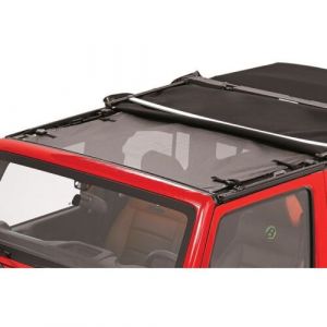 BESTOP Sun Bikini Targa Style Top In Mesh For 2007-18 Jeep Wrangler JK 2 Door & Unlimited 4 Door Models 5240011