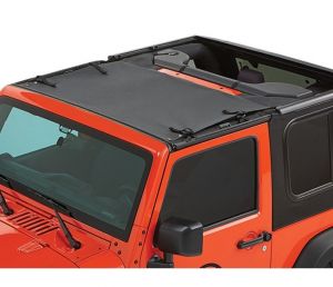 BESTOP Sun Bikini Targa Style Top (Black Diamond) For 2007-18 Jeep Wrangler JK 2 Door & Unlimited 4 Door 5240035