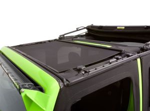 BESTOP Retractable Sunshade for Soft-Top In Black For 2007-18 Jeep Wrangler JK 2 Door & Unlimited 4 Door Models 5240511