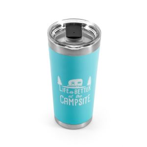 Camco Life is Better at the Campsite Tumbler - Cool Blue 20oz 53057