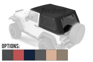 BESTOP Trektop Pro Hybrid Soft Top With Tinted Removable Glass Windows For 2007-18 Jeep Wrangler JK 2 Door Models 54862-
