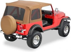 BESTOP Supertop Replacement Skin With Tinted Rear Windows In Spice Denim For 1976-95 Jeep Wrangler YJ & CJ8 Models 5572937