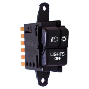 Crown Automotive Metal Black Headlight Switch For 1987-1995 YJ Wrangler 56003119