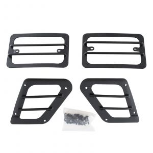 SmittyBilt Euro Turn Signal Covers & Side Marker Guards In Black For 1997-06 Jeep Wrangler TJ & TLJ Unlimited Models 5670