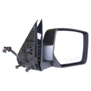 Crown Automotive Plastic Black Side Mirror Front-Right For 2008-2009 KK Liberty 57010076AE