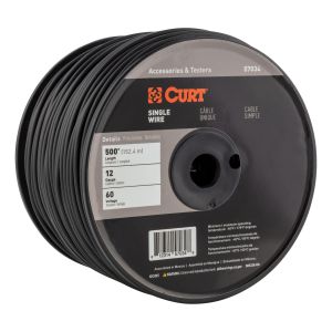 Curt Manufacturing Automotive Primary Wire, Black 500' Spool 57034
