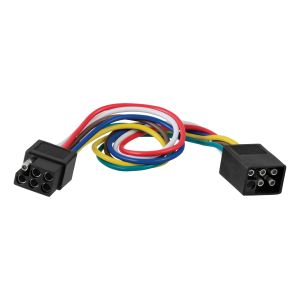 Curt Manufacturing 6-Way Square Connector Plug & Socket with 12" Wires (Packaged) 58034