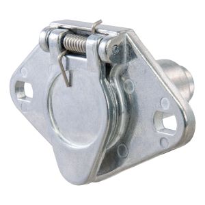 Curt Manufacturing 6-Way Round Connector Socket (Vehicle Side, Diecast Metal) 58090