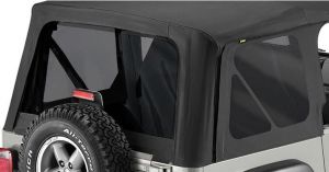 BESTOP Tinted Window Kit For Factory Original/Replace-A-Top/SuperTop NX In Black Diamond For 2003-06 Jeep Wrangler TJ 5812835