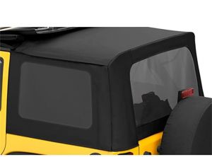 BESTOP Tinted Window Kit For Factory Top & Replace-A-Top For 2007-10 Jeep Wrangler JK 4 Door Models (Black Diamond) 5813035