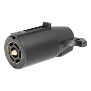 Curt Manufacturing 7-Way RV Blade Connector Plug (Trailer Side, Black Plastic) 58140