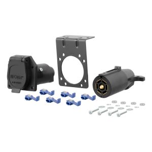 Curt Manufacturing 7-Way RV Blade Connector Plug & Socket with Hardware (Packaged) 58152
