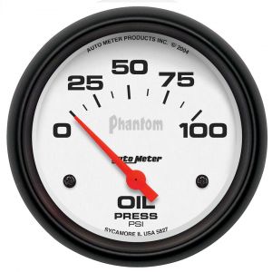 Auto Meter Phantom 2 5/8" Oil Gauge 0-100 PSI 5827