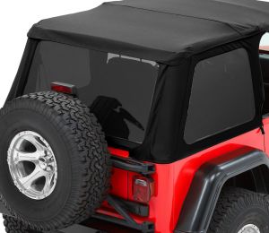 BESTOP Tinted Window Kit For BESTOP Trektop NX In Black Twill For 1997-06 Jeep Wrangler TJ 5842017