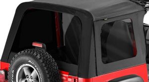 BESTOP Tinted Window Kit For BESTOP Sunrider Soft Top In Black Diamond For 1997-06 Jeep Wrangler TJ 58699-35