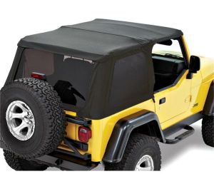 BESTOP Replace-A-Top for Trektop NX In Black Twill For 1997-06 Jeep Wrangler TJ Models 5972017