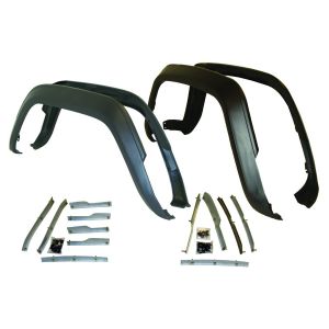 Crown Automotive Metal Black Fender Flare Master Kit Front & Rear-Left & Right For 1984-1994 XJ Cherokee 5AGKM