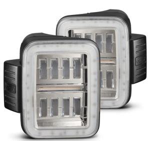 AlphaRex Prismatic LED Taillights Chrome for 20-24 Jeep Gladiator 602060