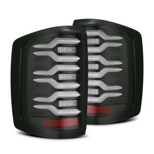 AlphaRex LED Taillights Black for 15-19 GMC Sierra 3500 HD, 14-18 Chevrolet Silverado 1500, 15-19 Chevrolet Silverado 2500 HD 620030