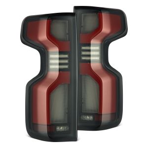 AlphaRex LED Taillights Black Red for 20-24 Chevrolet Silverado 2500 HD, 20-24 Chevrolet Silverado 3500 HD, 19-24 Chevrolet Silverado 1500 620068