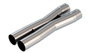 Borla 2.75" X-Pipe 2.75" I.D. Inlet 3.66" Centerline Inlet 2.75 O.D. Outlet 4.05" Centerline Outlet 27" Overall Length 621105