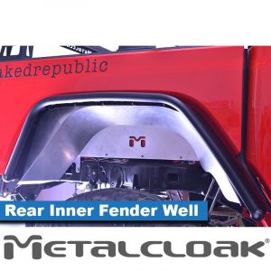 MetalCloak Replacement Aluminum Inner Fender Set Rear Pair for 20+ Jeep Gladiator JT 6292