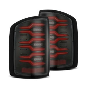 AlphaRex LED Taillights Black Red for 14-18 GMC Sierra, 14-18 GMC Sierra 2500 HD, 14-18 GMC Sierra 3500 HD 630050