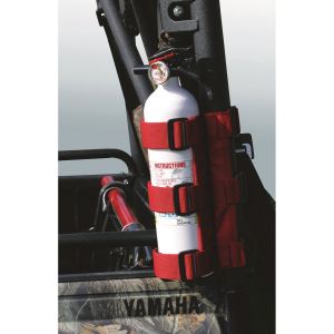 Rugged Ridge Fire Extinguisher Holder Red Mainly For ATV Applications Fits 1 inch - 3 inch Tubes 63305.20