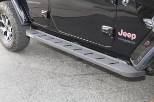 Go Rhino Running Boards In Black Texture Finish For 2018 Jeep Wrangler JL Unlimited 4 Door Models