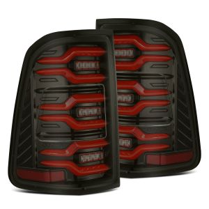 AlphaRex LED Taillights Black Red for 19-24 Ram 1500 640050