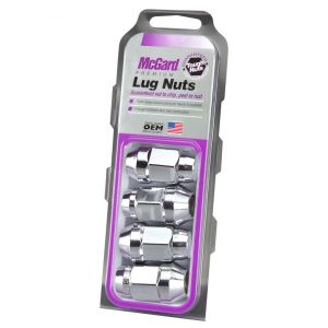 McGard Bulge Cone Seat Style Lug Nut Set Chrome (M14 X 1.5 Thread Size) – Set of 4 Lug Nuts  64073