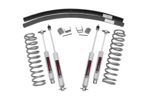 Rough Country 3" Suspension Lift System With Premium N3.0 Series Shocks With Add-A-Leaf For 1984-01 Jeep Cherokee XJ 670N2