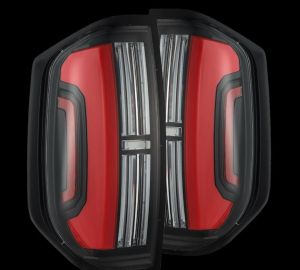 AlphaRex Prismatic LED Taillights Black Red for 14-21 Toyota Tundra 672052