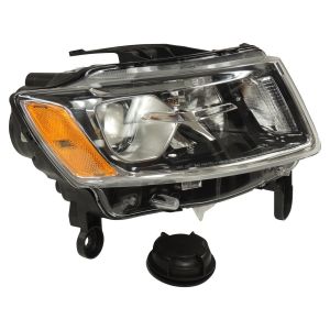 Crown Automotive Plastic Black Headlight Front-Right For 2014-2015 WK Grand Cherokee 68110996AD