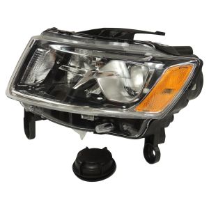 Crown Automotive Plastic Black Headlight Front-Left For 2014-2015 WK Grand Cherokee 68110997AD