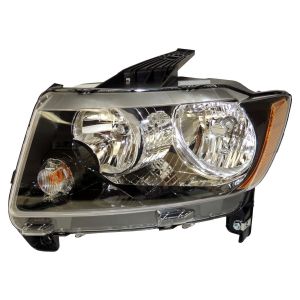 Crown Automotive Plastic Black Headlight Front-Left For 2011-2017 MK Compass 68171215AB