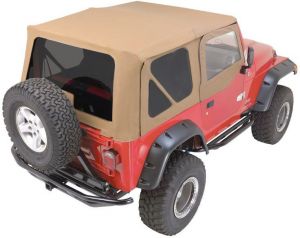 Rampage Complete Soft Top Kit with Upper Doors & Tinted Windows (Spice Denim) for 97-06 Jeep Wrangler TJ 68517