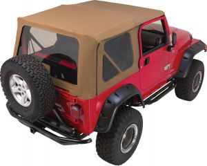Rampage Complete Soft Top Kit With Clear Windows In Spice Denim For 1997-06 Jeep Wrangler TJ 68717