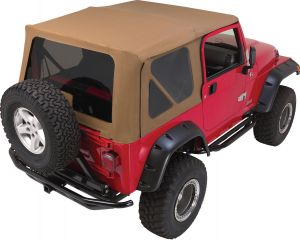 Rampage Complete Soft Top Kit With Tinted Windows (Spice Denim) For 1997-06 Jeep Wrangler TJ 68817