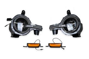 DV8 Black Headlights for 21+ Ford Bronco HLCBR-01