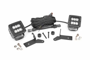 Rough Country 2" LED (Black) Lower Windshield Kit For 2018+ Jeep Wrangler JL 2 Door & Unlimited 4 Door Models 70052